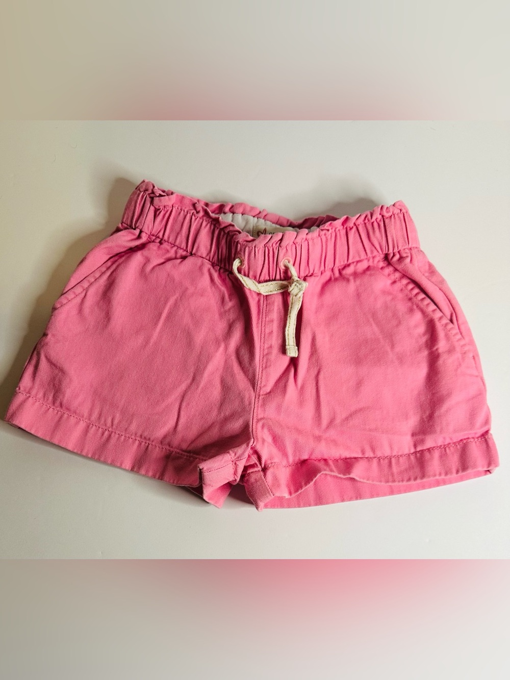 Crewcuts Pink High-Waist Drawstring Shorts